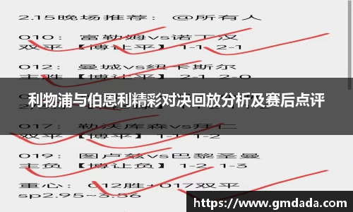 利物浦与伯恩利精彩对决回放分析及赛后点评